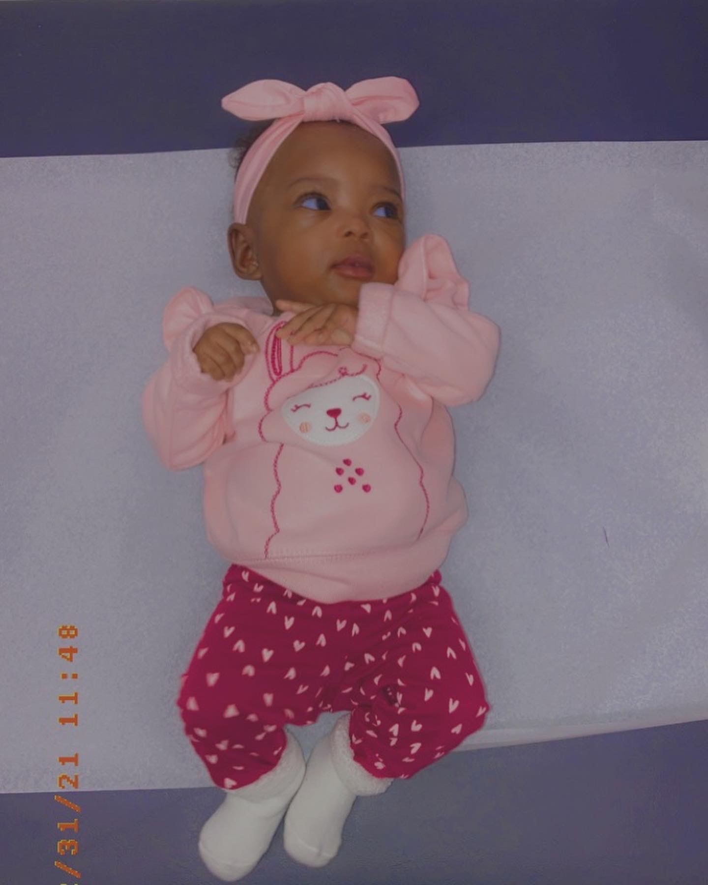 Aubri Myles as a baby